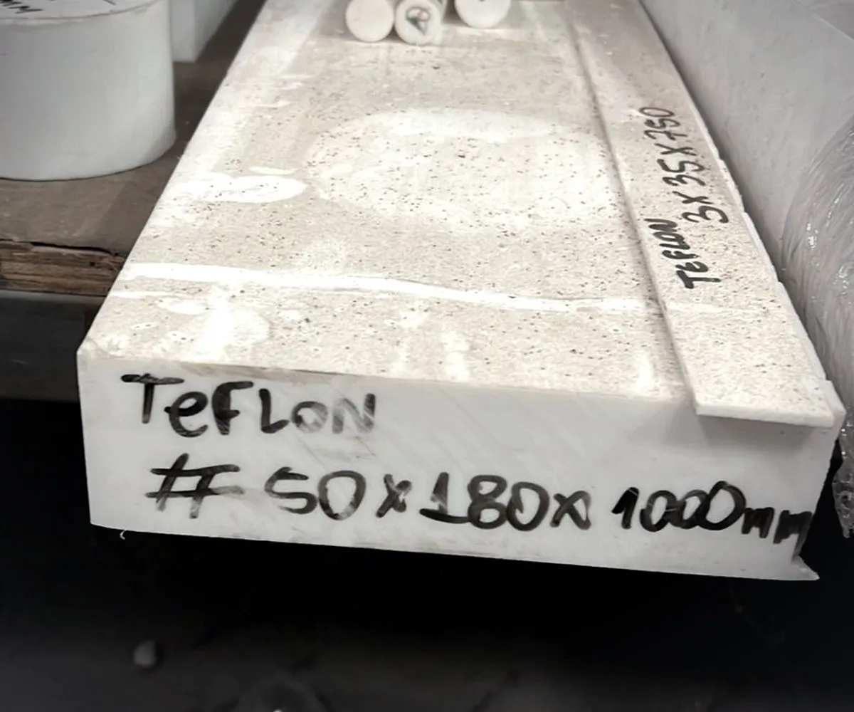 Teflon separado na medida do pedido: 50 × 180 × 1000 mm